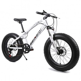 XNEQ Bike XNEQ Fat Tire Mens Shift Mountain Bike, Rear-Wheel Disc Brakes, Medium High-Tensile Steel Frame, 7 / 21 / 24-Speed, 20-Inch Wheels, 10, 21Speed