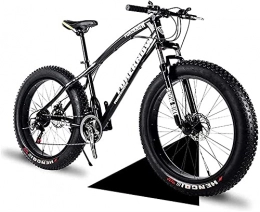 XUERUIGANG Fat Tyre Bike XUERUIGANG Fat Bike 20" / 24" / 26" Wheel Size and Men Gender Fat Bicycle from Snow Bike, Fashion 7 Speed Full Suspension Steel Double Disc Brake Mountain Bike Bicycle Sports tools Black (Size : 20")