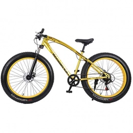 YANGSANJIN Fat Tyre Bike YANGSANJIN Mountain Bikes, 26 Inch High Carbon Steel 24Speed, Dual Disc Brakes, 4.0-Inch Wide Tires Snow Bicycles for Men and Women Outdoor