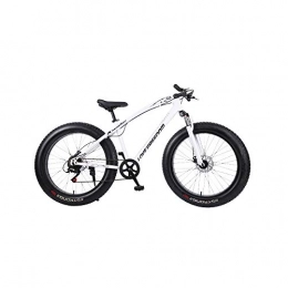 YBCN Fat bike, off-road beach snowmobile 26 inch 27 speed shift VTT hard tail 4.0 big tires adult outdoor riding,White