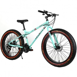 YOUSR Fat Tyre Bike YOUSR 26 inch fatbike 24 inch dirt bike fork suspension for men and women Blue 26 inch 27 speed