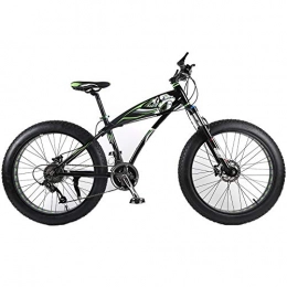 YOUSR Fat Tyre Bike YOUSR Mountain Bikes Shock Absorption Mountain Bicycles Shimano Unisex's Black 26 inch 27 speed