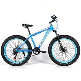 YOUSR Fat Tyre Bike YOUSR MTB Disc Brake Full Suspension Mountain Bike With Full Suspension Men's Bicycle & Women's Bicycle Blue 26 inch 27 speed