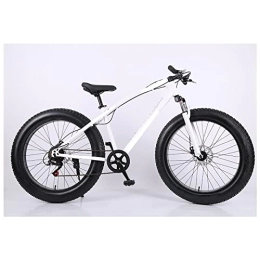 YUNZHIDUAN 26 Inch Snow Bike, Fat Tire Mountain Bike for Teens and Adults, 7/21 Speed Beach Cruiser Bike, Carbon Steel Frame, Dual Disc Brake, Men or Women Unisex