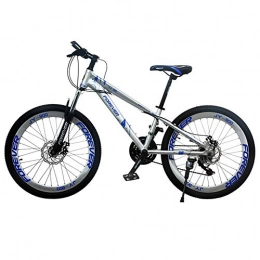 ZTIANR Fat Tyre Bike ZTIANR Mountain Bicycle, 24 Inch Aluminum Alloy Frame 21 Speed Mountain Bike Shock-Absorbing Front Fork, Disc Brake, Blue