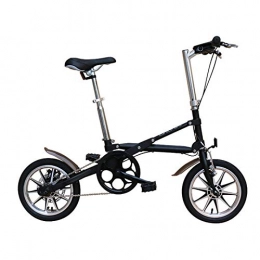 14 Inch Folding Bikes, Mini Portable Student Comfort Speed Wheel Aluminum Alloy Bicycle, Lightweight Casual Bicycle for Men Women, Shock Absorption