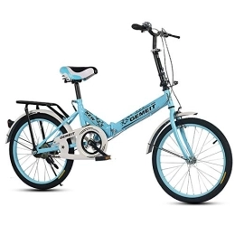 Allround Helmets Folding Bike 16 / 20 Inch Folding Bicycle, Adult Men Women City Folding Mini Compact Bike Urban Lightweight High Carbon Steel Folding Frame for Children Adult Boys and Girls C, 20 inches