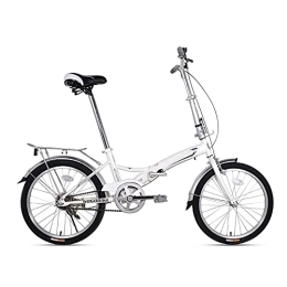 DODOBD Bike 16 / 20 Inch Folding Bike, Steel Frame Folding Bicycle Rear Suspension Dual Disc Brake Lightweight Commuting Bike with Rear Rack for Men and Women, Load Capacity: 90 KG