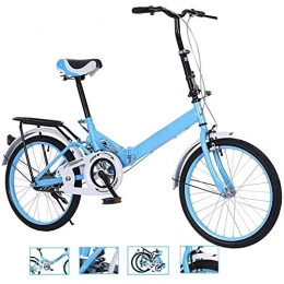 Rong Folding Bike 16 / 20 Inch Outroad Folding Bikes Women's Light Work Lightweight Mini Mtb Bike Boy's Small Portable City Compact Bike Riding Safety with Dual Brakes, 20 Inch