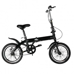 FingerAnge Folding Bike 16 Inch Foldable Ultra-Light Bicycle Variable Speed Dual Brake, Folding Bicycle Non-Slip Stable Road Bike for Adult Children