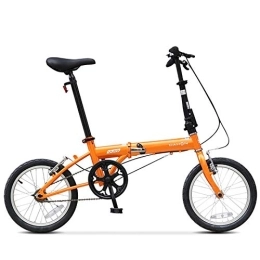 LLF Bike 16 Inch Light Weight Mini Folding Bike, Small Wheel Folding Bike for Adults, Men, Women, Students and Children (Color : Orange, Size : 16in)