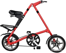 ZLYJ Folding Bike 16"Mini Folding Bicycle Portable Folding City Bike Dual Disc Brakes Wheel Aluminum Frame for Adults Red, 16inch