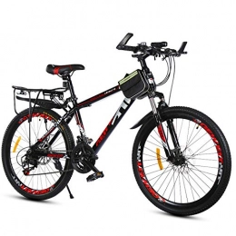 Doris Folding Bike 20 / 22 / 24 / 26Inch Mountain Bike for Student & Adult, High-Carbon Steel Frame, 21 Speed Shift Outroad Bicycles with Dual Disc Brake, Maximum Load 110Kg, Red, 24inch