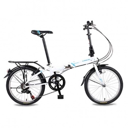 GHH Folding Bike 20" Folding City Bicycle Bike - Portable Variable Speed Foldable bicycle 7-speed Cycling Commuter V-brake Your Good Helper With basket