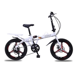 TYXTYX Folding Bike 20 in 7-Speed Full Suspension MTB Bikes Folding Bike, Portable Bikes, Double Disc Brake Mountain Bicycle Urban Commuters for Adult Teens