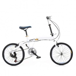 SHZICMY Bike 20 inch Bicycle Folding Adults Bikes Double V-Brake 7-Speed Shifter, Lightweight Alloy City Bike with Height-Adjustable Seating for Student Office Worker
