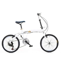 SHZICMY Bike 20 inch Bicycle Folding Adults Bikes Double V-Brake 7 Speed Shifter Lightweight Alloy City Bike with Height Adjustable Seating for Student Office Worker