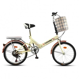 M-YN Bike 20 Inch Compact Folding Commuter Bike, Mini Lightweight City Bicycles For Women Men And Teens(Color:brown)