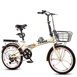 DODOBD Bike 20 Inch Folding Bicycle, Bikes for Adults with Quick-Fold System Double V-Brake and Height Adjustable Seat, Lightweight Alloy Folding City Bike, Bikes Portable Lightweight City
