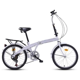 20-inch Folding Bicycle Female Adult Ultra-Light Portable Bicycle, Variable Speed ​​Student Bicycle, 8-14 Years Old Women Mountain Bike-A