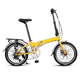 DODOBD Bike 20-Inch Folding Bicycle, Folding Bike for Men and Women, Folding Speed Bicycle Damping Bicycle, Variable Speed Bicycle, Adjustable Seat Cycling Bikes, Double Disc Brake