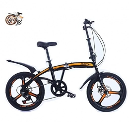 20 inch folding bicycle ladies bikes one-wheel mountain bike variable speed dual disc brake adult outdoor riding alloy road bike(Color:black,Size:By sea)