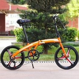 CJF Folding Bike 20 Inch Folding Bicycle Portable Road Bike with Variable Speed, Anti-Puncture Tire, for Adult And Student, C