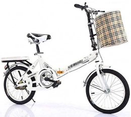 JSL Bike 20 Inch Folding Bicycle Women S Light Work Adult Adult Ultra Light Variable Speed Portable Adult Small Student Male Bicycle Folding Carrier Bicycle Bike White-White