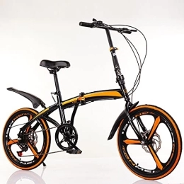 ASPZQ Bike 20 Inch Folding Bike 6 Speed Mountain Bike Adult Student Racing for Men Women-Students And Urban Commuters, B