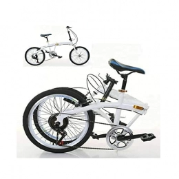 Futchoy Bike 20 - inch Folding Bike Carbon Steel 7 Gear Speed System Double V Brake Adult Bike Lightweight Alloy Folding City Bicycle