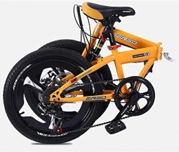 20 Inch Folding Bike High Carbon Steel Material Portable Bicycle for Men and Women Student Speed ​​Bike-A