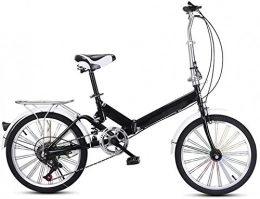 Hzjjc Bike 20 Inch Folding City Bike Bicycle, Mountain Road Bike Lightweight Fold Up Foldable Hybrid Bikes Commuter Full Suspension Specialized for Men Women Adult Ladies, H014ZJ