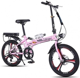 MIEMIE Folding Bike 20 Inch Kids children child bike bicycle Lightweight Carbon Steel Folding City Bike, Men and Women Double Disc Brake Shock Absorber Variable Speed Bicycle