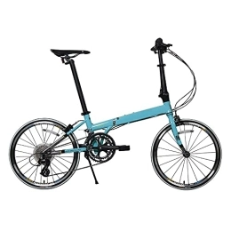 DODOBD Bike 20 Inch Lightweight Alloy Folding City Bike Bicycle, 6-Speed Foldable Urban Bicycle Cruiser with Quick-Fold System Double V-Brake and Height Adjustable Seat, Adult Portable Bicycle