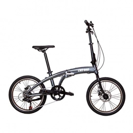 BGLMX Bike 20 Inch Mini Folding Bikes, 6 Variable Speed Track Bicycle, Lightweight City Bike, Portable Student Folding Bike for Men Women, Damping Bicycle, Road Bike, Shockabsorption Bicycle, Black