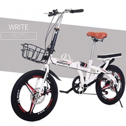 Modely Bike 20 Inch Outroad Mountain Bike, Lightweight Mini Folding Bike, Small Portable ​​City Folding Mini Compact Bike Bicycle, Adult Female Folding Bicycle Student Car for Adults Men and Women