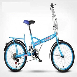 Domrx Folding Bike 20 inch Sports and Leisure Folding Bicycle Ultra Light Portable Speed-Hole Blue Shifting_20inch