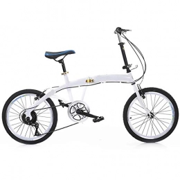 Cacoffay Bike 20-Inch Wheels Folding Bicycle, Great for City Riding and Commuting, High Carbon Steel Thickened Wall Tube Frame 6-speed Shift Bikes