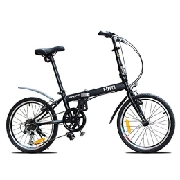 Bike  20 Inches Foldable Bicycle Ultra-light And Portable Men And Women Variable Speed Bicycle 6-speed Positioning Flywheel Lady Student Bicycle White Black Yellow