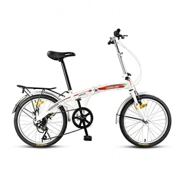 GWL Folding Bike 20" Lightweight Alloy Folding City Bike Bicycle, Comfortable Mobile Portable Compact Lightweight Great Suspension Folding Bike for Men Women - Students and Urban Commuters