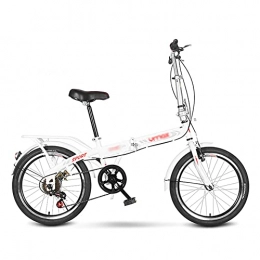 GWL Bike 20" Lightweight Alloy Folding City Bike Bicycle, Comfortable Mobile Portable Compact Lightweight Great Suspension Folding Bike for Men Women - Students and Urban Commuters / B