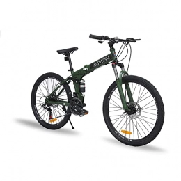 Altruism  2022 New ALTRUISM X9- Mountain Bike 26Inch For Men Dual Disc Brake Shock Absorption MTB Bicycle 21-Speed Folding Mountain Bike Unisex Upgraded Ver. (Army Green)