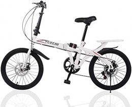 SYCY Folding Bike 20in 7-Speed City Folding Compact Suspension Bike City Commuters Outdoor Sport City Road Bike Carbon Steel Travel Bicycle