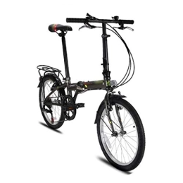 TYXTYX Bike 20in 7 Speed ​​City Folding Mini Compact Bike Bicycle Urban Commuters V-brake Mountain Bicycle for Men Women Adult Teens