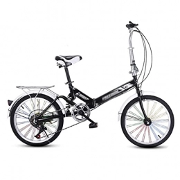 M-YN Folding Bike 20in ​​City Folding Mini Compact Bike Bicycle For Adults, Women, Men Urban Commuters(Color:black)