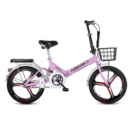 SFSGH Bike 20In Folding Bicycle 7 Speed City Compact Bike Carbon Steel Frame Mini Mountain Bike for Adult Men And Women Teens