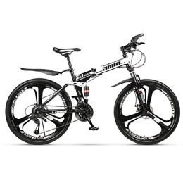 Allround Helmets Folding Bike 21 / 24 / 27 / 30 Speed Folding Mountain Bike, 24 / 26 Inch Double Shock Folding Outroad Bicycles with Double Disc Brake for Adults Women Men City Urban Folding MTB Bicycle A, 26 inch 30 speed
