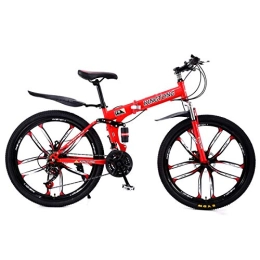 Allround Helmets Bike 24 / 26 Inch Folding Mountain Bike, 24 / 27 Speed Speed Double Disc Brake MTB Folding Bicycle Adult Men Women Folding Outroad Bicycles Load Capacity: 150Kg A, 24 inch 24 speed