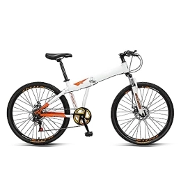 ITOSUI Folding Bike 24 / 26 inch Mountain Bike, Folding Bikes with Disc Brake Shimanos 7 Speed, Adult Mountain Trail Bicycle Full Suspension MTB Bikes for Men or Women Foldable Frame