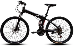 FMOPQ Bike 24 inch Mountain Bikes Easy to Carry Folding High Carbon Steel Frame Variable Speed Double Shock Absorption Foldable Bicycle 6-6 21 Speed fengong Tita